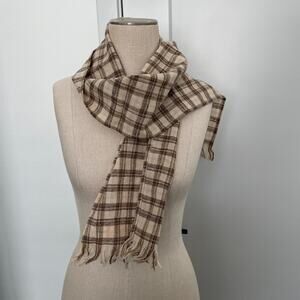 Vintage Pendleton Scarf 100% Wool Multicolor Fringe Casual Academia Preppy